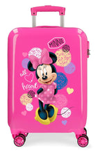 Carica l'immagine nel visualizzatore di Gallery, Disney Minnie Love Trolley Cabina 55 cm Rosa – Valigia Bambina ABS con 8 Ruote