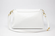 Carica l'immagine nel visualizzatore di Gallery, Borsa a Tracolla in Vera Pelle Bianca Made in Italy - Crossbody Artigianale con Patta