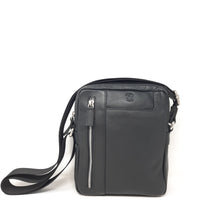 Carica l'immagine nel visualizzatore di Gallery, Tracolla Uomo Doppia Cerniera In Pelle Beverly Hills Polo Club Nero (art.632)