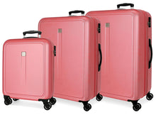 Carica l'immagine nel visualizzatore di Gallery, Set Valigie Roll Road in ABS 8 Ruote Espandibile Rosa