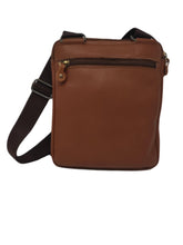 Carica l'immagine nel visualizzatore di Gallery, Borsa A Tracolla In Pelle Doppia Cerniera - Cuoio - Tabahò