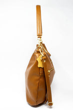 Carica l'immagine nel visualizzatore di Gallery, Borsa a Mano e Spalla in Pelle Martellata Cuoio - Hobo Bag Artigianale Made in Italy
