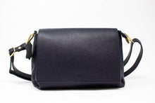 Carica l'immagine nel visualizzatore di Gallery, Borsa a Tracolla in Vera Pelle Blu Made in Italy - Crossbody Artigianale con Patta
