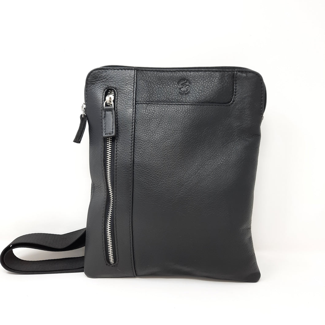 Tracolla Uomo In Pelle Beverly Hills Polo Club Nero (art.631)