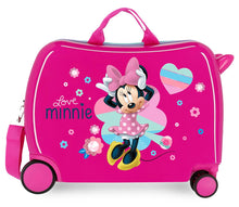 Carica l&#39;immagine nel visualizzatore di Gallery, Trolley Cavalcabile Bagaglio a Mano Rigido Disney Minnie Love
