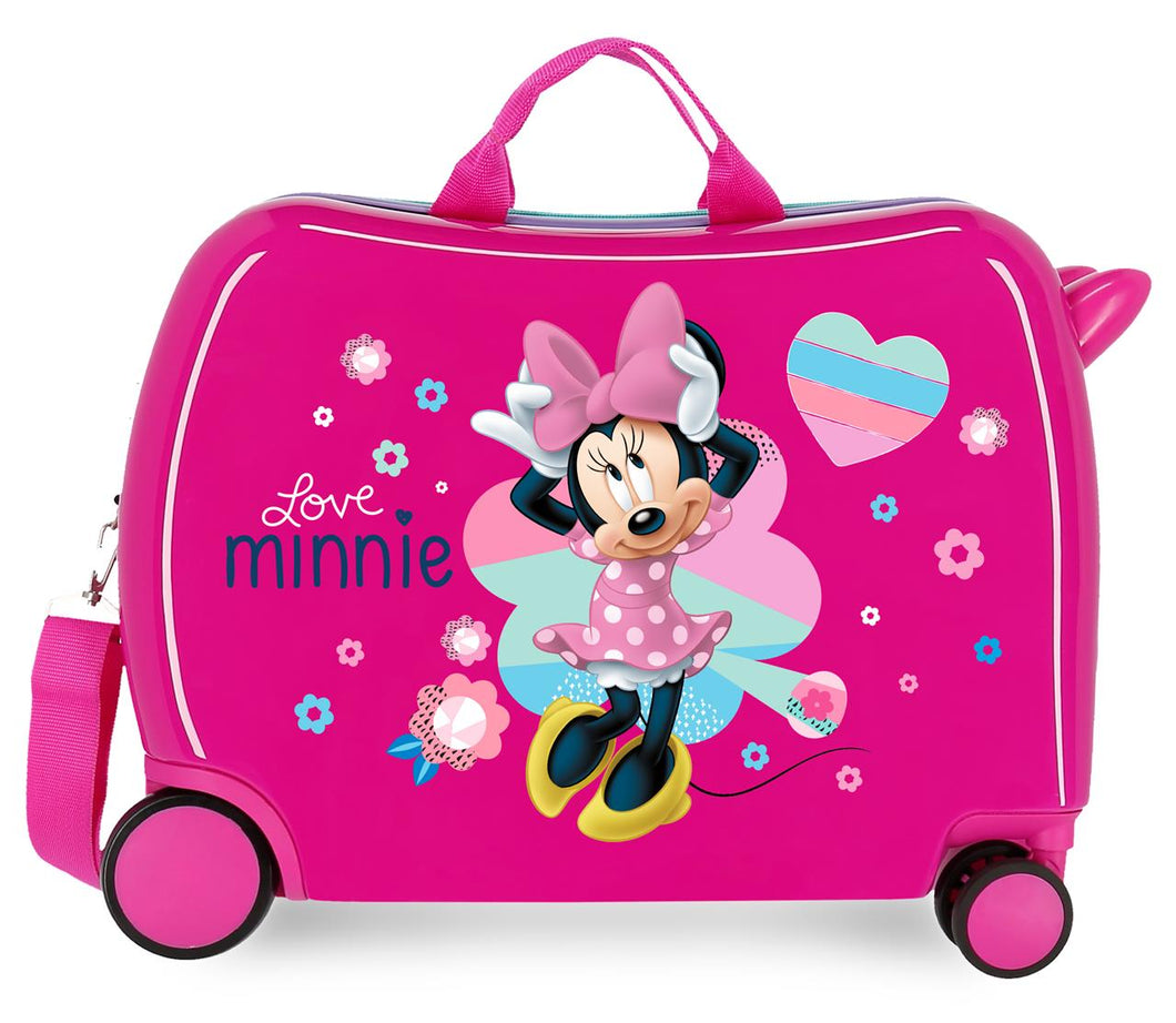 Trolley Cavalcabile Bagaglio a Mano Rigido Disney Minnie Love