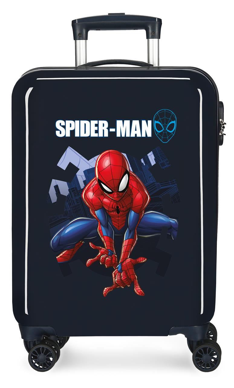 Trolley Bagaglio a Mano Rigido Disney Spiderman Nero