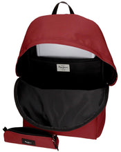 Carica l&#39;immagine nel visualizzatore di Gallery, Zaino Tessuto Pepe Jeans London con Astuccio Porta Penne Bordeaux

