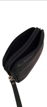 Carica l&#39;immagine nel visualizzatore di Gallery, Pochette Uomo in Pelle Tabahò Doppia Cerniera Nero
