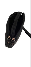Carica l&#39;immagine nel visualizzatore di Gallery, Pochette Uomo in Pelle Tabahò Doppia Cerniera Nero
