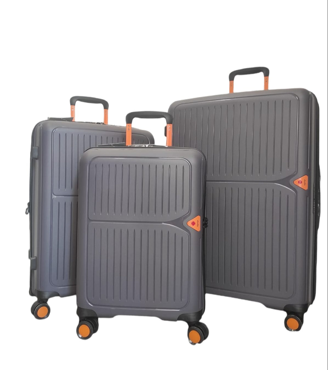 Set Valigie da Viaggio Dielle in Polipropilene 4 Ruote Piroettanti - Antracite