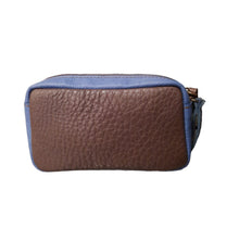 Carica l&#39;immagine nel visualizzatore di Gallery, Pochette da Polso Uomo in Pelle Blu e Marrone - Tabahò
